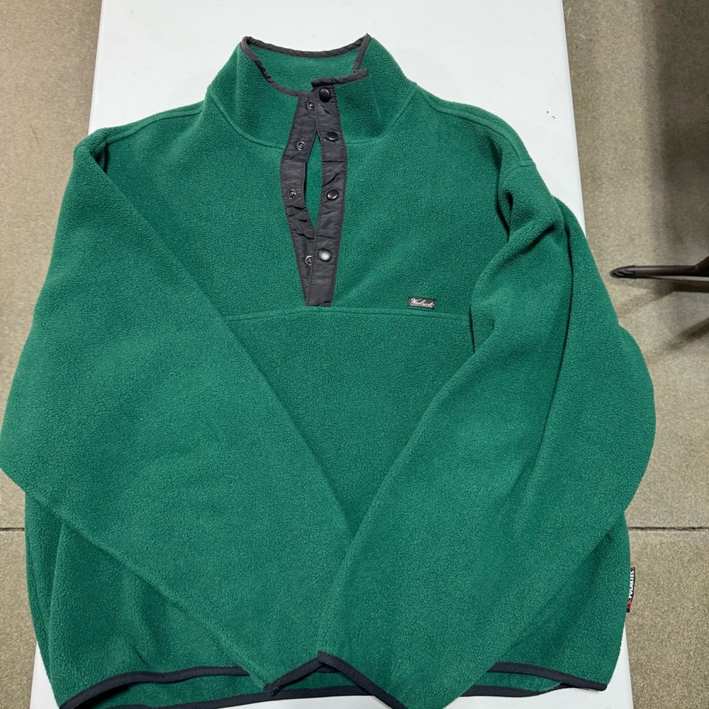 Woolrich Men’s 2XL Polartec Fleece Snap Pullover – Forest Green